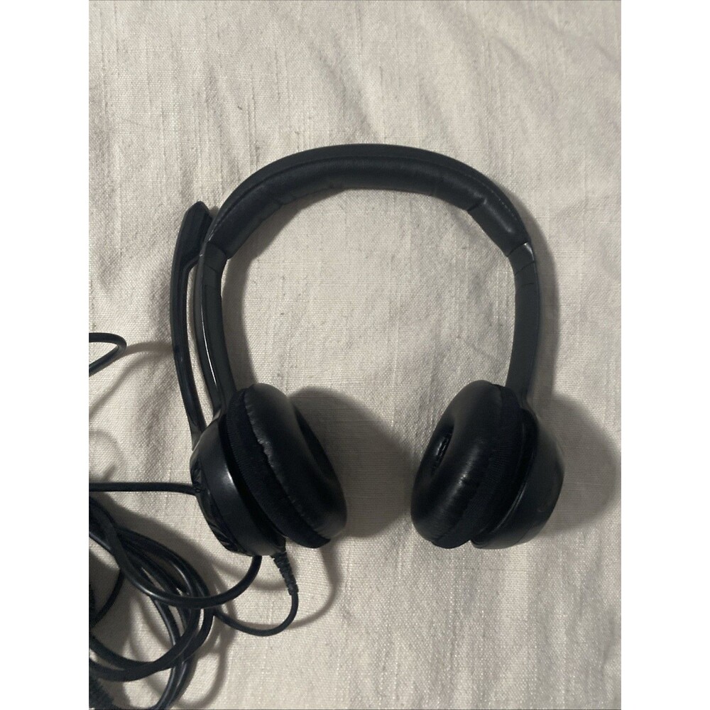 Logitech Logi Headphone Headset Wired Black USB For Laptop/Computer - Works
